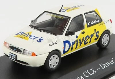 MODELLINO AUTO STATICO FORD FIESTA CLX DRIVER'S 1997 BIANCO GIALLO 1/43 - Immagine 1 di 3