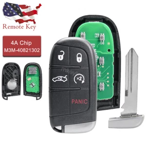 For 2015 2016 2017 Chrysler 200 5Btn Remote Key Fob M3M-40821302 68155687AB - Picture 1 of 6