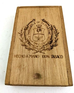 Vintage Holz Zigarrenkiste 'Flor de Manila' 6,25"x3,75"x1,0" Slide Top Filipinas - Bild 1 von 11