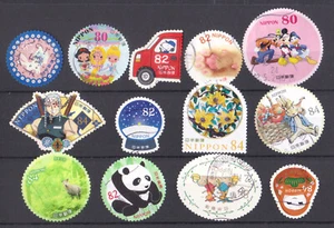 JAPAN - SELECTED ODD-SHAPED STAMPS - 13V - USED - Picture 1 of 4