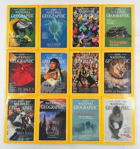 National Geographic 1994 Originals Full Set Jan-Dec Vol. 185 # 1 - Vol. 186 #6 - Picture 1 of 12