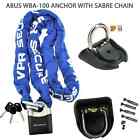 MOTORCYCLE ABUS WBA 100 ANCHOR SOLD SECURE + SABRE 1.2M CHAIN LOCK SECURITY