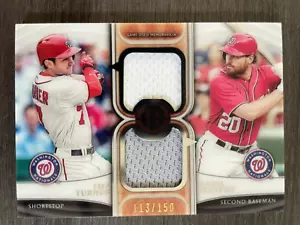 2018 Topps Tribute Trea Turner Daniel Murphy Dual Jersey Relic Patch serial /150 - Picture 1 of 2