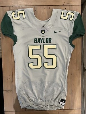 Nike Baylor Bears Vapor Pro Football Game Jersey Men's Large #55 Grey 845919 - Image 1 of 2