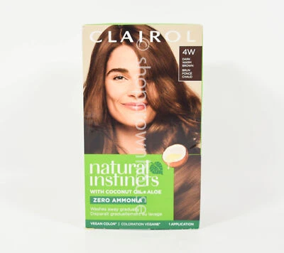 Clairol Natural Instincts Zero Ammonia Semi Permanent Color #4W Dark Warm Brown - Image 1 of 2