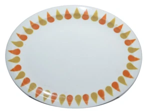 Vtg Shenango China Oval Platter Restaurant Ware Orange green Border 12.5" - Picture 1 of 8