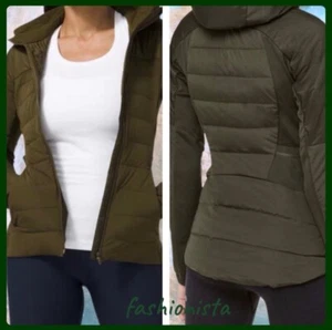NWT Lululemon Down For It All Down Jacket 700 Fill Sz 8 ❤️ Green Moss - Picture 1 of 8