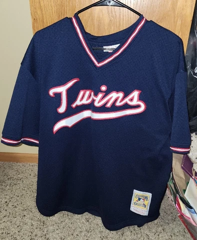 Mitchell & Ness 1985 Kirby Puckett Minnesota Twins Practice Jersey Men's XL Cover