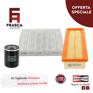 Kit Tagliando Tre 3 Filtri Champion Fiat Panda 312 1.2 69 CV 1.2 LPG 69 CV - Foto 1 di 5