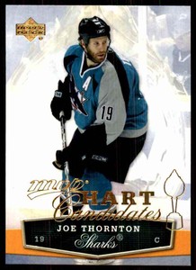2007-08 Upper Deck MVP Hart Candidates Joe Thornton #HC4