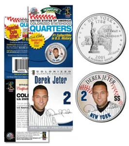 Derek Jeter Yankees PROMO New York State Quarter Münze & Karte in versiegelter Verpackung - Bild 1 von 1