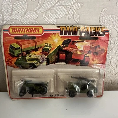Matchbox TP-11 Military Jeep And Motor Cycle Two Pack  - Image 1 of 4