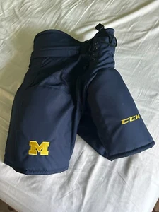 University of Michigan Wolverines CCM HP30 Hockey Pants Blue Size Medium +1 - Picture 1 of 10
