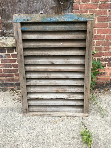 VINTAGE ANTIQUE WOODEN LOUVERED VENTS 150+ YEARS OLD EXCELLENT ORIGINAL SHAPE! Cover