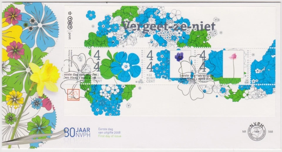 Netherlands FDC 2008, Summer stamps, Flowers,mint - Image 1 of 1