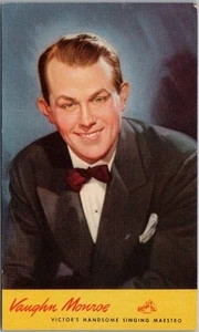 c1940s VAUGHAN MONROE Postcard RCA Victor Records "Handsome Singing Maestro" - Imagen 1 de 2