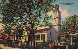 POSTCARD Old St John's Church, Richmond, VA - Picture 1 of 2