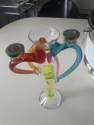 Borek Sipek mundgeblasen Kerzenleuchter und Vase signiert - Bild 1 von 4