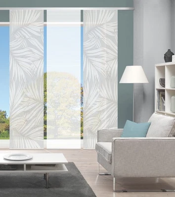 VISION S Schiebegardinen Set 3er PACEY, halbtransparent, Höhe 260 cm, taupe - Bild 1 von 4