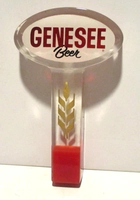 Vintage Genesee beer bar lucite tap handle - Image 1 of 3
