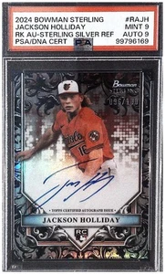 2024 Topps Bowman Sterling Jackson Holliday  Auto /100 PSA 9/9 - Picture 1 of 2