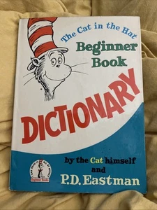 Dr. Seuss CAT IN THE HAT BEGINNER BOOK DICTIONARY 1st/1st HB/DJ Large Size BS1 - Picture 1 of 20