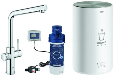 Grohe Red Duo Armatur und Boiler Größe M, L-Auslauf, 30327001, Farbe: Chrom - Bild 1 von 4