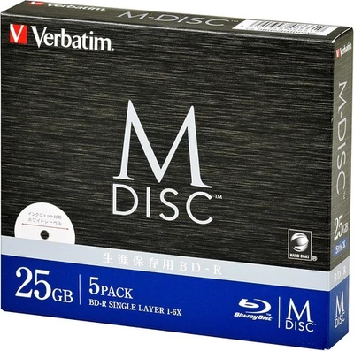 Verbatim long-term storage M-DISC BD-R for one record 1-6x speed 25GB - Image 1 of 4