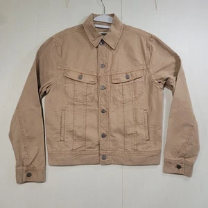Ralph Lauren Purple Label Pique Trucker Jacket Mens S Tan Denim $895 - Picture 1 of 11