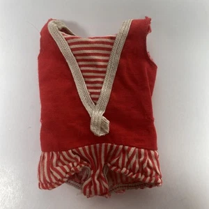 (#4) Vintage Mattel Barbie Skipper Original Red Striped Swimsuit - Picture 1 of 2
