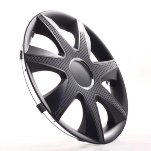 4x Radkappen 15 Zoll Radzierblenden Radblenden "Run Carbon Dark" carbon / schwar - Picture 1 of 5