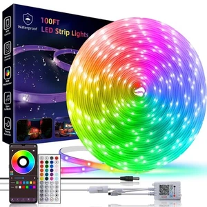 100ft Outdoor Led Strip Lights Waterproof IP68, RGB Led Rope Lights Outdoor W... - Picture 1 of 7