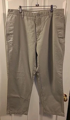 Calvin Klein Men's Regular Fit Gray Cotton Twill Pants Sz 36x30 Actual 35x29 - Image 1 of 4