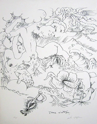 Litografía original firmada por ANDRE MASSON 1970 de "Terre erotique" Foto 1 de 3