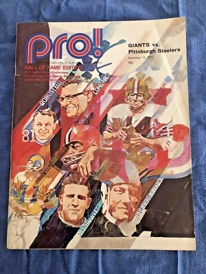 NEW YORK GIANTS vs PITTSBURGH STEELERS 1971 Program  - Image 1 of 4