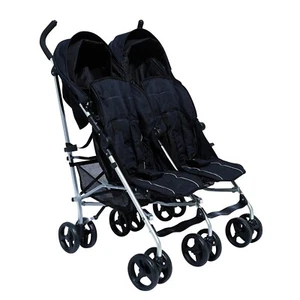 Poussette Canne Double – Légère et Pliable, Inclinable, Pour Jumeaux 0-36 - Afbeelding 1 van 2