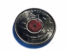 Canadian 2004 Quarter Red Poppy Remembrance Day 25 cent coin Canada