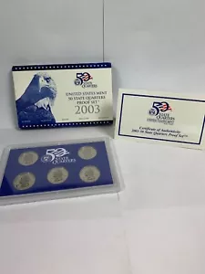 2003United States Mint 50 State Quarters Proof Set With COA - Picture 1 of 4