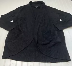 Barefoot Dreams Cozychic women Lite Style 452 Black Cardigan Sweater L/XL. 92 - Picture 1 of 3