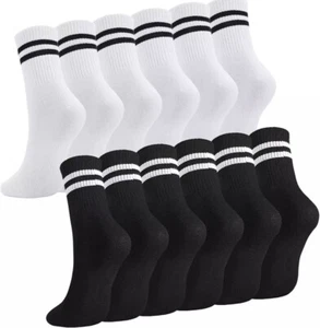 Calzini Tennis Sport Unisex Uomo Donna Cotone Spugna 3 Paia 6 Paia 12 Paia - Foto 1 di 7