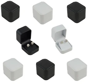 High Quality Leatherette Earring Stud Jewelry Gift Display Storage Holder Box - Picture 1 of 13