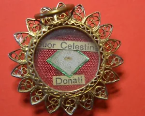 relic reliquary reliquia RELIQUE RELICARIO SHRINE BEATA CELESTINA DONATI - Imagen 1 de 3