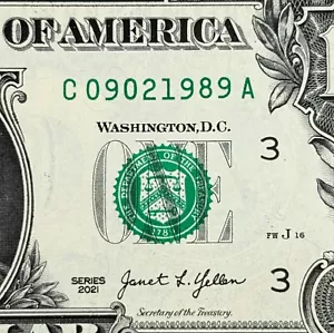 September 2nd, 1989 Birthday Anniversary Fancy Serial Number Uncirculated Dollar - Picture 1 of 3