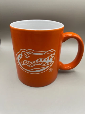Florida Gators Coffee Mug Orange w/ White Gator Logo 10 oz capacity READ Cover