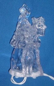 Adorno de cola de cerdo cola de cerdo Santa Claro Lucite 5" se ilumina - Imagen 1 de 10