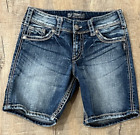 Silver Jeans Co. Suki Mid Bermuda Shorts Womens W 26  7” Inseam Flap Pockets