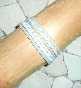 ★ DIY ★ Juego de 8 pulseras ★ blanco ★ - Imagen 1 de 2