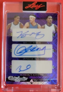 KEEGAN MURRAY AUTOGRAPH CARD #d10/25 BENNEDICT MATHURIN OUSMANE DIENG 2023 LEAF - Picture 1 of 2