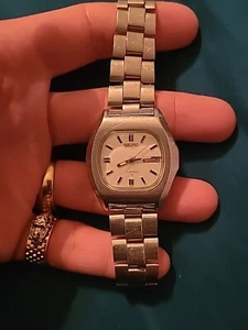 Vtg Seiko 7006-5019 Automatic 17 Jewels Day Date White Dial Watch Original Band! - Picture 1 of 19