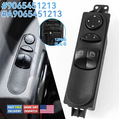 For Mercedes Benz Sprinter 2500 3500 Driver Side Master Window Control Switch - Image 1 of 4